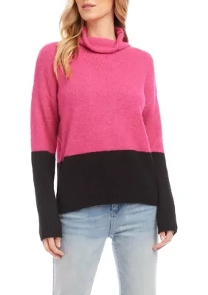 Petite Color Block Sweater