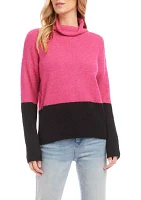 Petite Color Block Sweater