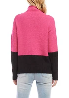 Petite Color Block Sweater