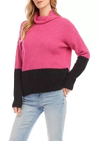 Petite Color Block Sweater