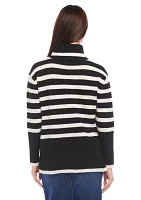 Women's Stripe Turtleneck Sweater