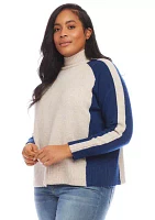 Plus Color Block Sweater