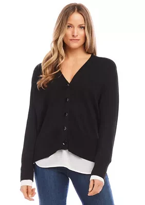 Women's Layered Sweater Cardigan