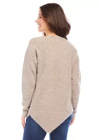 Petite Asymmetric Hem Sweater