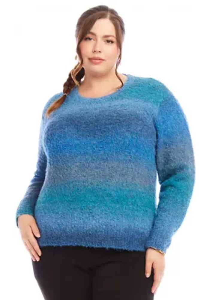 Plus Ombré Boucle Sweater