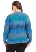 Plus Ombré Boucle Sweater