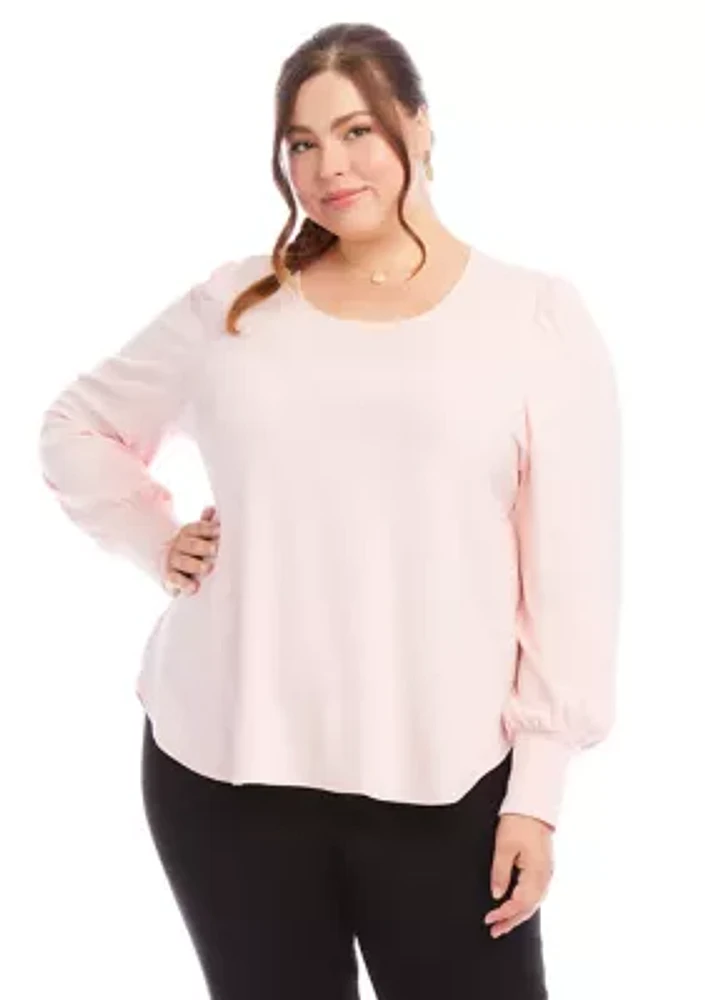 Plus Puff Sleeve Top