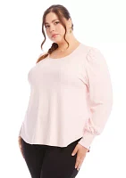 Plus Puff Sleeve Top