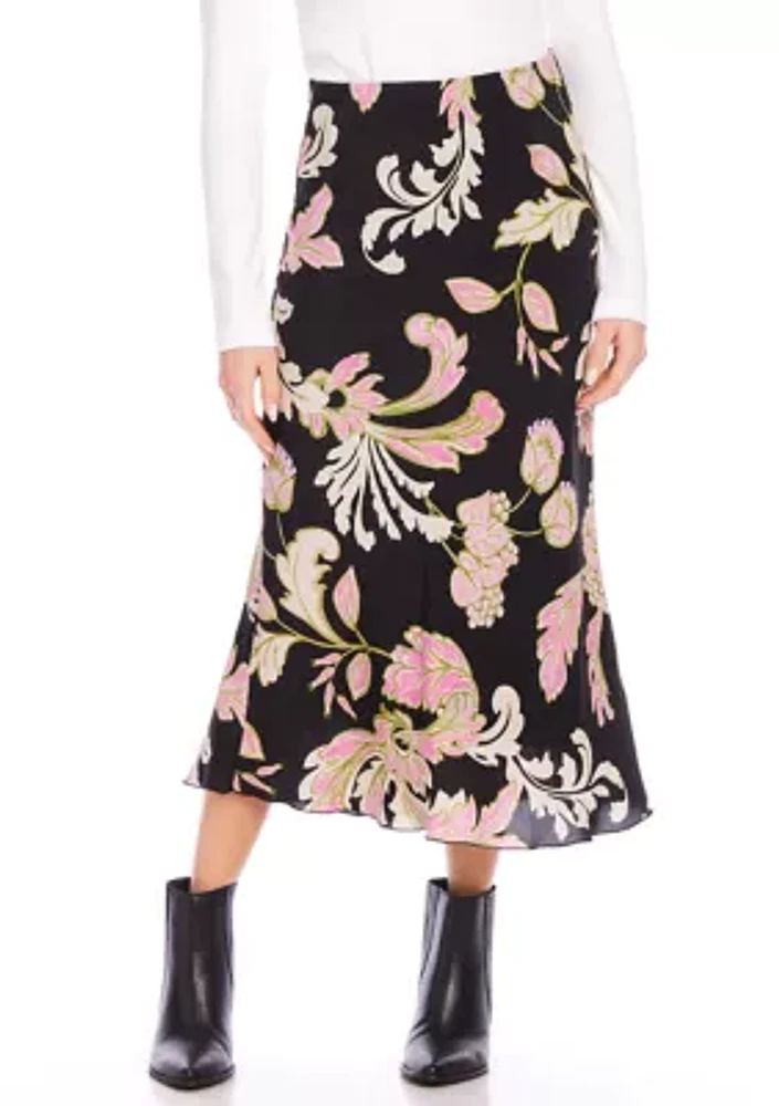 Women's Bias Cut Midi Skirt