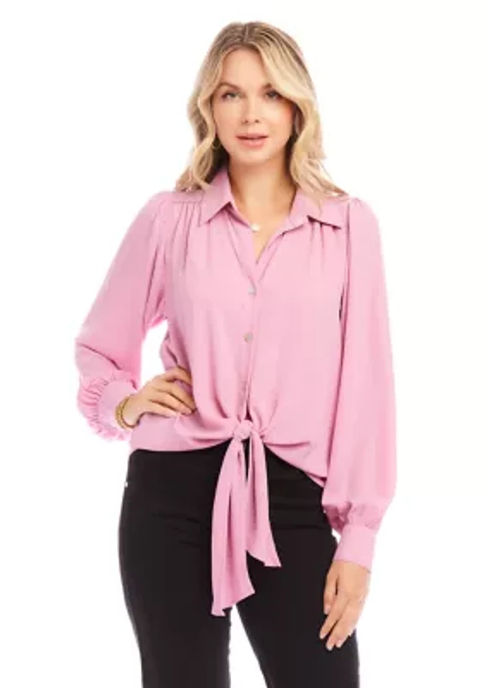 Women's Tie Front Top