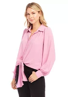 Women's Tie Front Top