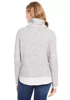 Women's Layered Turtleneck Sweater