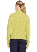 Petite Mock Neck Bouclé Sweater