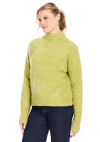 Petite Mock Neck Bouclé Sweater