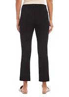 Petite Cropped Pintuck Pants