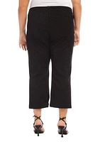 Plus Cropped Pintuck Pants