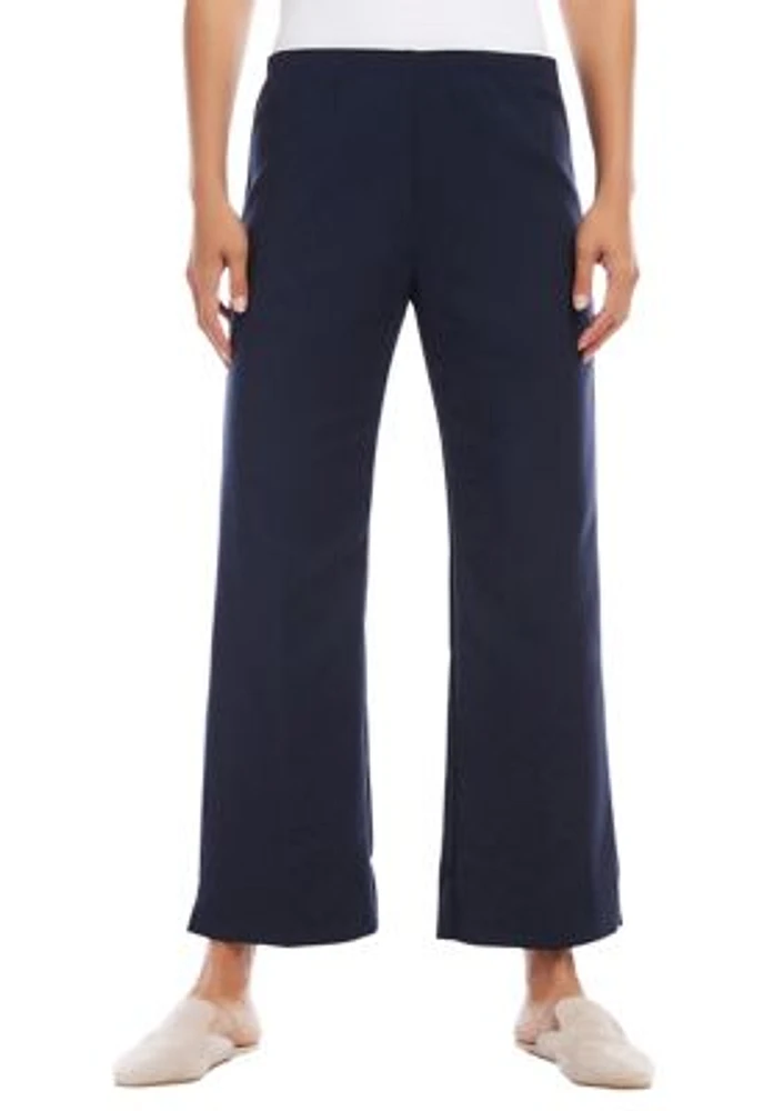 Petite Cropped Wide Leg Pants