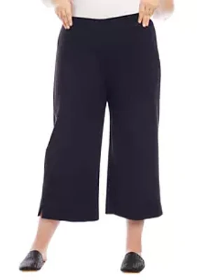 Karen Kane Plus Cropped Wide Leg Pants