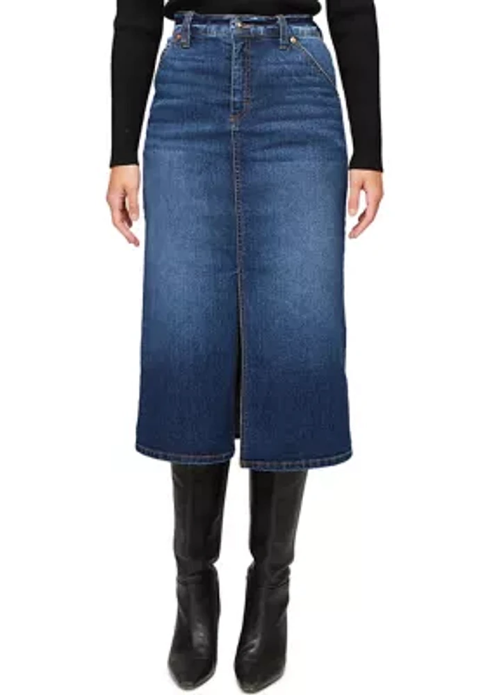 Women's Denim Midi Skirt