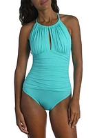 High Neck One Piece Swimsuit