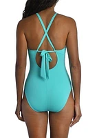 High Neck One Piece Swimsuit