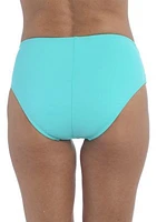 Solid Mid Waist Swim Bottoms