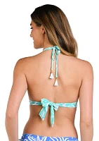 Beachside Bay Banded Halter Swim Bra Top