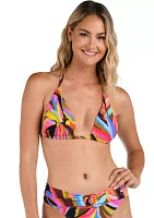 Tropic Waves Halter Bikini Swim Top