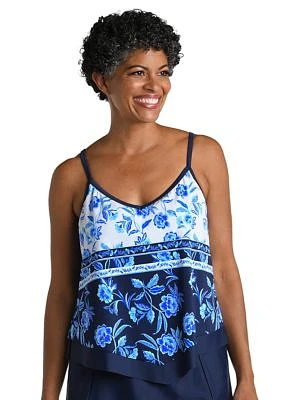 Vines Flutter Tankini Swim Top