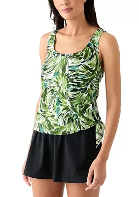 Fronds with Flair Faux Skirtini Swimdress
