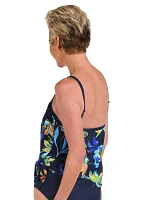 Indigo Vineyard Faux Tankini Swim Top