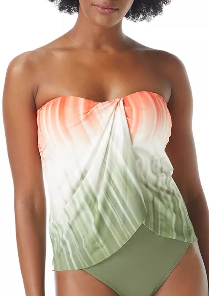 Belk Dip Dye Draped Bandini Swim Top | The Summit