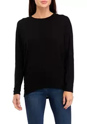 A. Byer Juniors' Long Sleeve Hacci Dolman Top