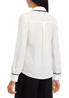 Women's Pop Trim Portofino Blouse