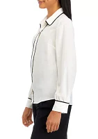 Women's Pop Trim Portofino Blouse