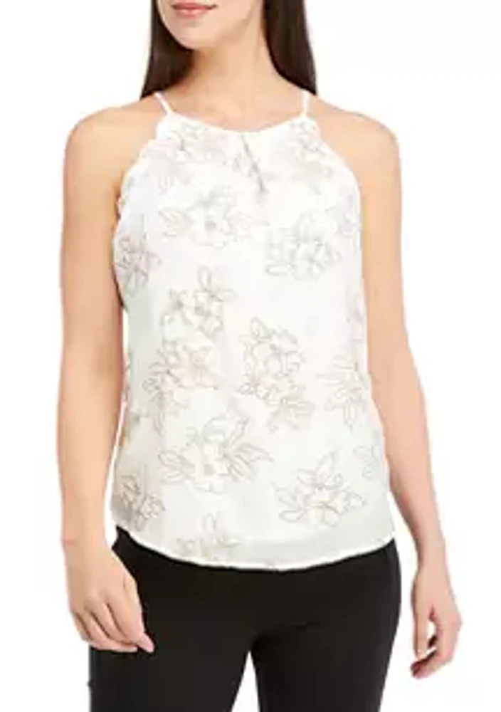 A. Byer Juniors' Floral Halter Tank