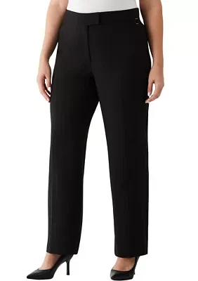 Plus Straight Leg Tab Pants