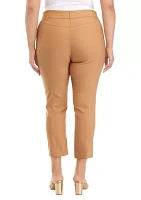 Plus Satin Luxe Straight Leg Crop Pants