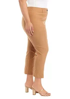 Plus Satin Luxe Straight Leg Crop Pants