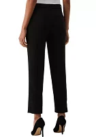 Petite Straight Leg Pintuck Pants