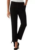 Petite Straight Leg Pintuck Pants