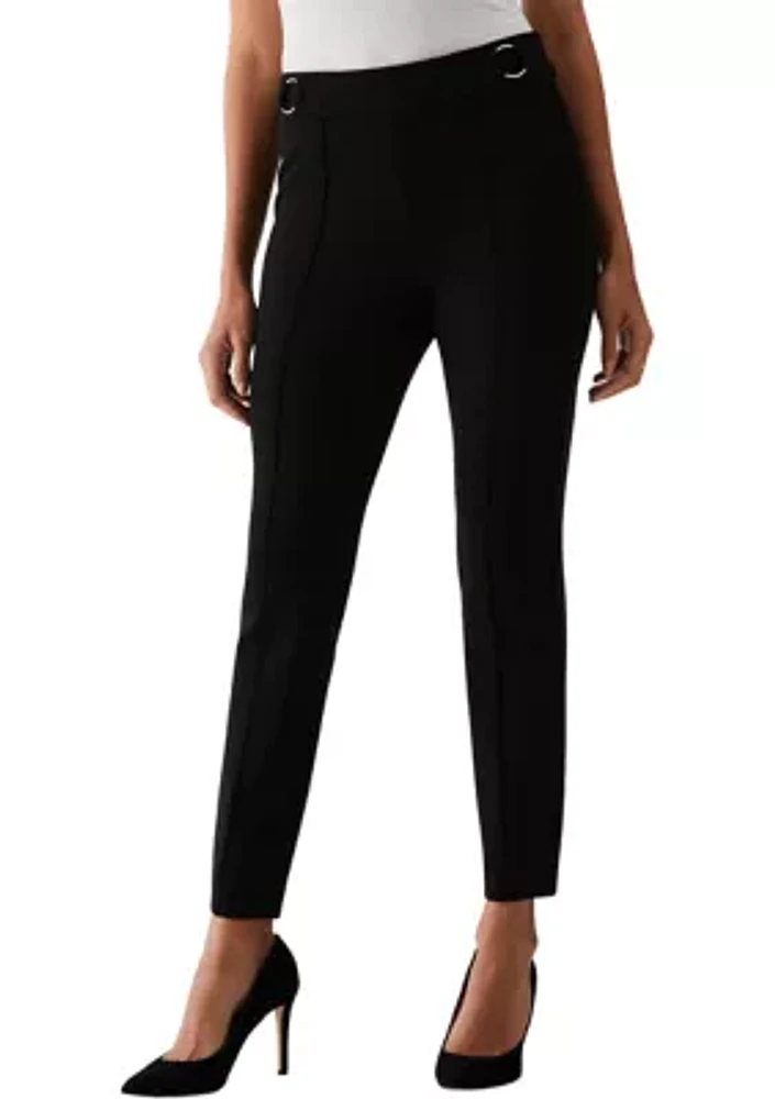 Petite Slim Leg Ankle Pants with Hardware