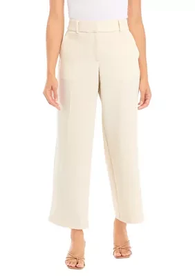 Petite Crease Front Wide Leg Pants