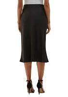 Petite Shine Midi Bias Skirt