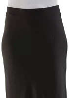 Petite Shine Midi Bias Skirt