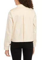 Petite Crop Trench Jacket