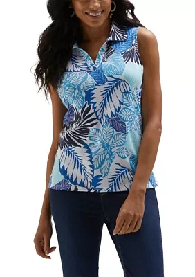 Petite Tropical Sleeveless Top