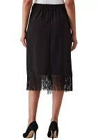 Tie Wrap Skirt with Tassel Trim