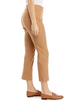 Satin Luxe Straight Leg Crop Pants