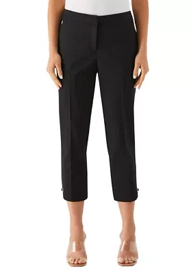 Women's Satin Twill Capri Pants with Grommets